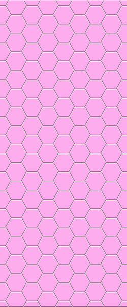 Pink Hexagon Tile Acrylic Wall Panel 2440mm x 1220mm (3mm Thick) - CladdTech