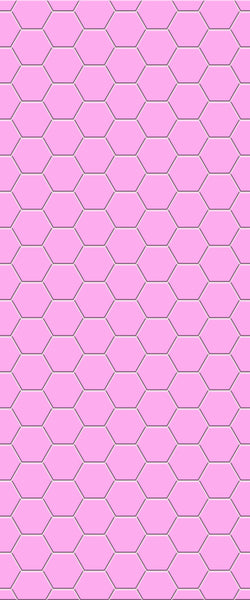 Pink Hexagon Tile Acrylic Wall Panel 2440mm x 1220mm (3mm Thick) - CladdTech