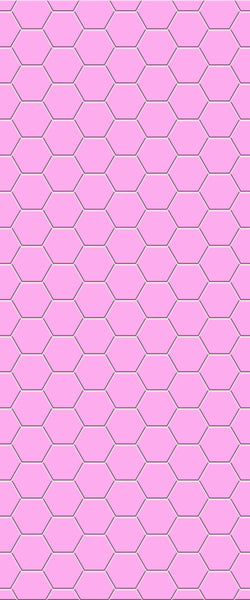 Pink Hexagon Tile Acrylic Wall Panel 2440mm x 1220mm (3mm Thick) - CladdTech