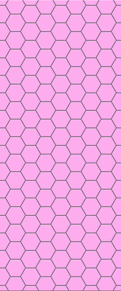 Pink Hexagon Tile Acrylic Wall Panel 2440mm x 1220mm (3mm Thick) - CladdTech