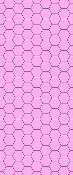 Pink Hexagon Tile Acrylic Wall Panel 2440mm x 1220mm (3mm Thick) - CladdTech