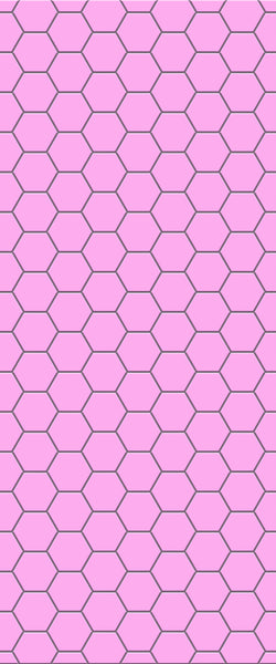 Pink Hexagon Tile Acrylic Wall Panel 2440mm x 1220mm (3mm Thick) - CladdTech