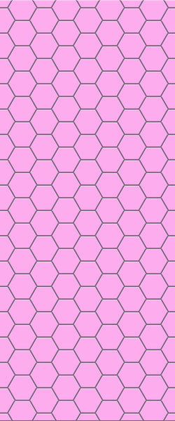 Pink Hexagon Tile Acrylic Wall Panel 2440mm x 1220mm (3mm Thick) - CladdTech