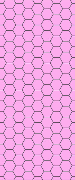 Pink Hexagon Tile Acrylic Wall Panel 2440mm x 1220mm (3mm Thick) - CladdTech