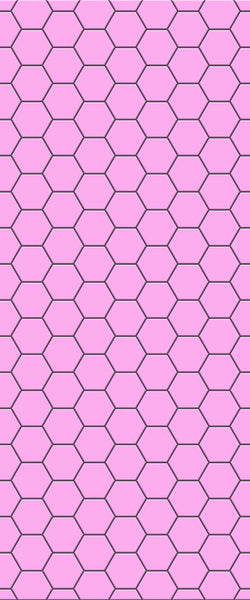 Pink Hexagon Tile Acrylic Wall Panel 2440mm x 1220mm (3mm Thick) - CladdTech