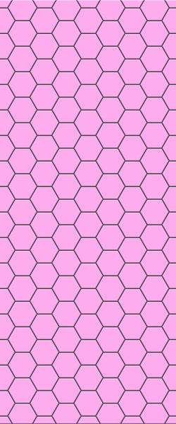 Pink Hexagon Tile Acrylic Wall Panel 2440mm x 1220mm (3mm Thick) - CladdTech