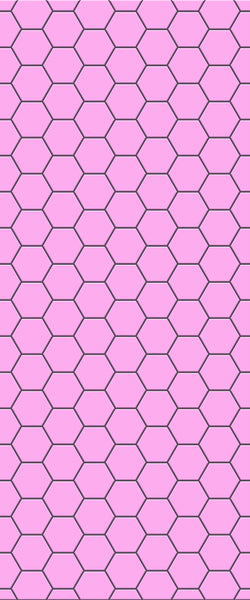 Pink Hexagon Tile Acrylic Wall Panel 2440mm x 1220mm (3mm Thick) - CladdTech