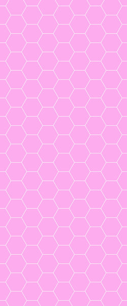 Pink Hexagon Tile Acrylic Wall Panel 2440mm x 1220mm (3mm Thick) - CladdTech