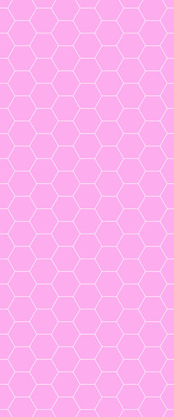 Pink Hexagon Tile Acrylic Wall Panel 2440mm x 1220mm (3mm Thick) - CladdTech