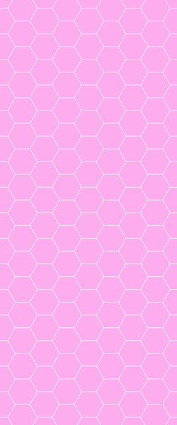 Pink Hexagon Tile Acrylic Wall Panel 2440mm x 1220mm (3mm Thick) - CladdTech