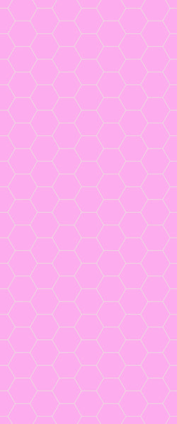 Pink Hexagon Tile Acrylic Wall Panel 2440mm x 1220mm (3mm Thick) - CladdTech