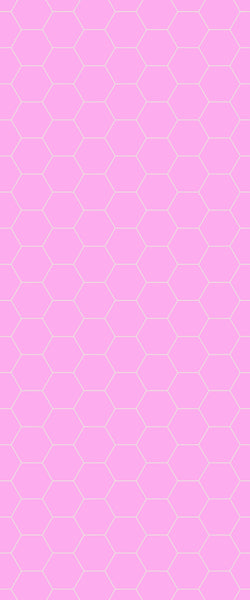 Pink Hexagon Tile Acrylic Wall Panel 2440mm x 1220mm (3mm Thick) - CladdTech