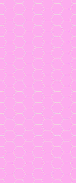 Pink Hexagon Tile Acrylic Wall Panel 2440mm x 1220mm (3mm Thick) - CladdTech