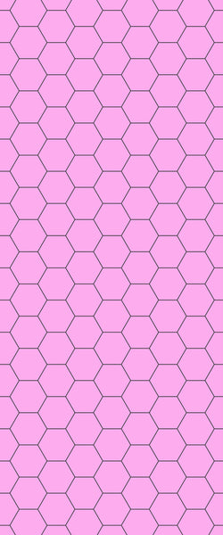 Pink Hexagon Tile Acrylic Wall Panel 2440mm x 1220mm (3mm Thick) - CladdTech