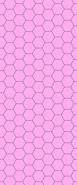 Pink Hexagon Tile Acrylic Wall Panel 2440mm x 1220mm (3mm Thick) - CladdTech