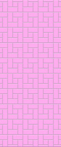 Pink Windmill Tile Acrylic Shower Panel 2440mm x 1220mm ( 3mm Thick) - CladdTech