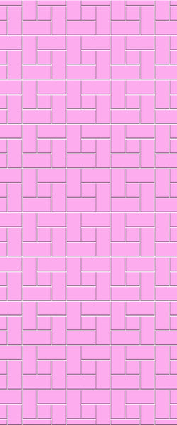 Pink Windmill Tile Acrylic Shower Panel 2440mm x 1220mm ( 3mm Thick) - CladdTech
