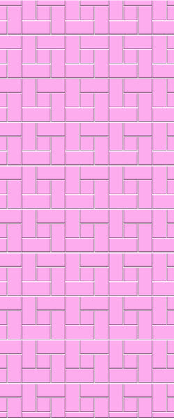 Pink Windmill Tile Acrylic Shower Panel 2440mm x 1220mm ( 3mm Thick) - CladdTech