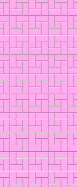 Pink Windmill Tile Acrylic Shower Panel 2440mm x 1220mm ( 3mm Thick) - CladdTech