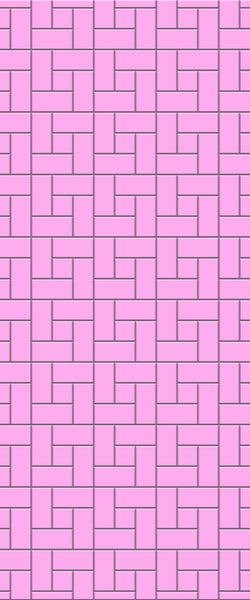 Pink Windmill Tile Acrylic Shower Panel 2440mm x 1220mm ( 3mm Thick) - CladdTech