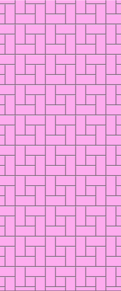 Pink Windmill Tile Acrylic Shower Panel 2440mm x 1220mm ( 3mm Thick) - CladdTech