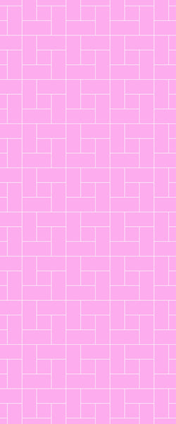 Pink Windmill Tile Acrylic Shower Panel 2440mm x 1220mm ( 3mm Thick) - CladdTech