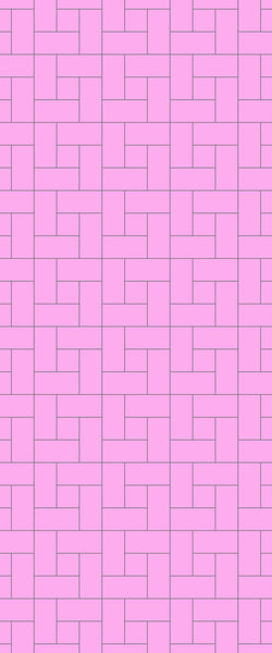 Pink Windmill Tile Acrylic Shower Panel 2440mm x 1220mm ( 3mm Thick) - CladdTech