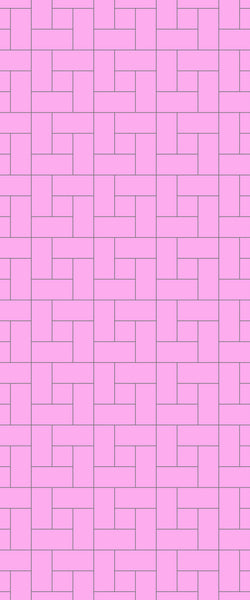 Pink Windmill Tile Acrylic Shower Panel 2440mm x 1220mm ( 3mm Thick) - CladdTech