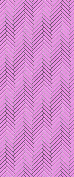 Pink Single Herringbone Tile Acrylic Shower Panel 2440mm x 1220mm ( 3mm Thick) - CladdTech