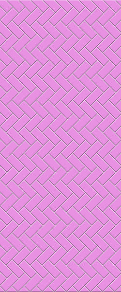 Pink Diagonal Herringbone Tile Acrylic Shower Panel 2440mm x 1220mm ( 3mm Thick) - CladdTech