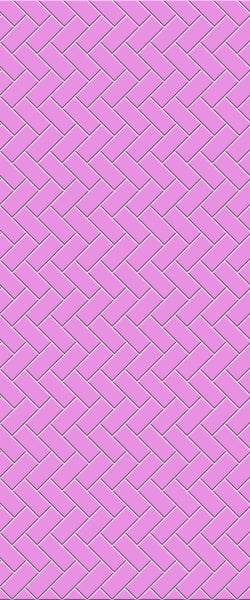 Pink Diagonal Herringbone Tile Acrylic Shower Panel 2440mm x 1220mm ( 3mm Thick) - CladdTech