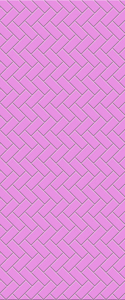Pink Diagonal Herringbone Tile Acrylic Shower Panel 2440mm x 1220mm ( 3mm Thick) - CladdTech