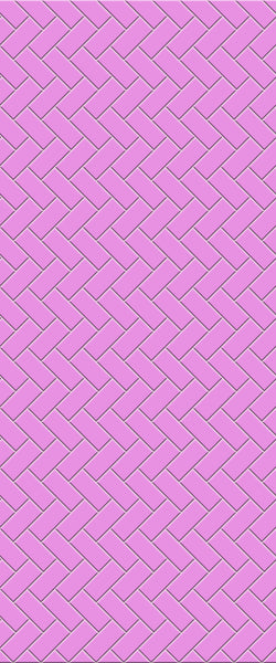Pink Diagonal Herringbone Tile Acrylic Shower Panel 2440mm x 1220mm ( 3mm Thick) - CladdTech