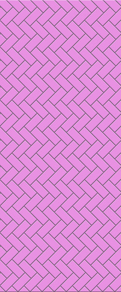 Pink Diagonal Herringbone Tile Acrylic Shower Panel 2440mm x 1220mm ( 3mm Thick) - CladdTech