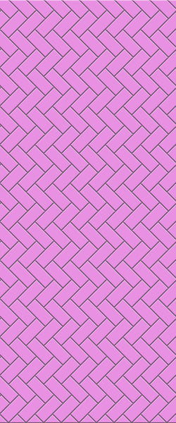 Pink Diagonal Herringbone Tile Acrylic Shower Panel 2440mm x 1220mm ( 3mm Thick) - CladdTech