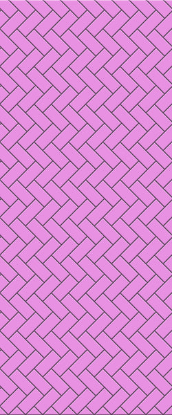 Pink Diagonal Herringbone Tile Acrylic Shower Panel 2440mm x 1220mm ( 3mm Thick) - CladdTech