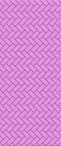 Pink Diagonal Herringbone Tile Acrylic Shower Panel 2440mm x 1220mm ( 3mm Thick) - CladdTech
