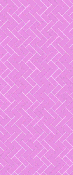Pink Diagonal Herringbone Tile Acrylic Shower Panel 2440mm x 1220mm ( 3mm Thick) - CladdTech