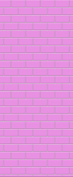 Pink Subway Tile Acrylic Shower Panel 2440mm x 1220mm ( 3mm Thick) - CladdTech