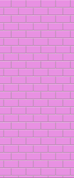 Pink Subway Tile Acrylic Shower Panel 2440mm x 1220mm ( 3mm Thick) - CladdTech