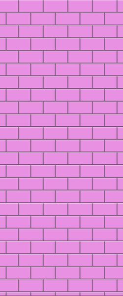 Pink Subway Tile Acrylic Shower Panel 2440mm x 1220mm ( 3mm Thick) - CladdTech