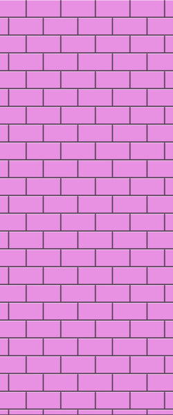 Pink Subway Tile Acrylic Shower Panel 2440mm x 1220mm ( 3mm Thick) - CladdTech