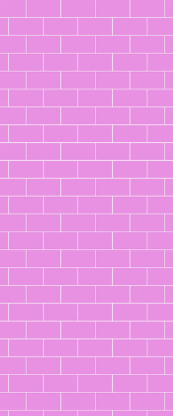 Pink Subway Tile Acrylic Shower Panel 2440mm x 1220mm ( 3mm Thick) - CladdTech