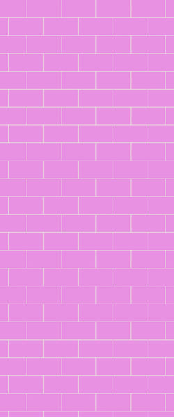 Pink Subway Tile Acrylic Shower Panel 2440mm x 1220mm ( 3mm Thick) - CladdTech