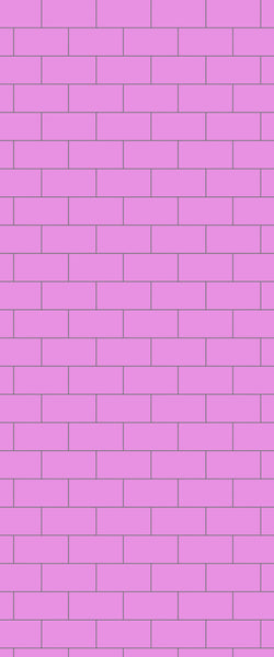 Pink Subway Tile Acrylic Shower Panel 2440mm x 1220mm ( 3mm Thick) - CladdTech