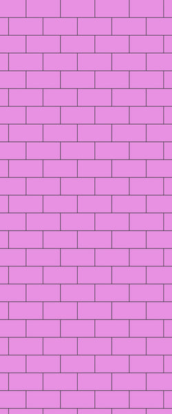 Pink Subway Tile Acrylic Shower Panel 2440mm x 1220mm ( 3mm Thick) - CladdTech
