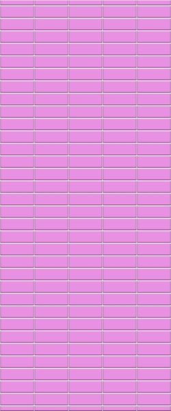 Pink Horizontal Block Tile Acrylic Shower Panel 2440mm x 1220mm ( 3mm Thick) - CladdTech