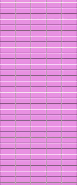 Pink Horizontal Block Tile Acrylic Shower Panel 2440mm x 1220mm ( 3mm Thick) - CladdTech