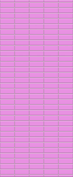 Pink Horizontal Block Tile Acrylic Shower Panel 2440mm x 1220mm ( 3mm Thick) - CladdTech