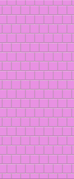Pink Large Square's Tile Acrylic Shower Wall Panel 2440mm x 1220mm ( 3mm Thick) - CladdTech